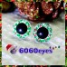 1 Pair Hand Painted Holly Wreath Eyes Plastic Eyes Safety Eyes